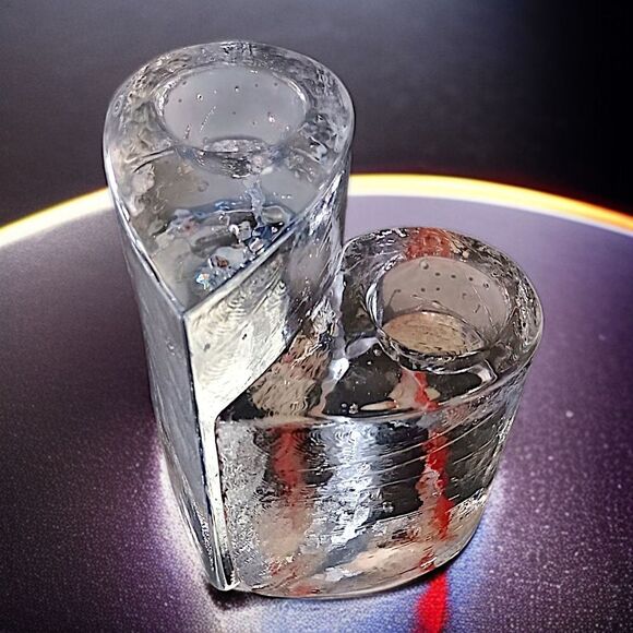 Kosta Boda Glass Candle Holders Votives Kjell Engman Sweethearts Tealight MCM - Picture 15 of 16